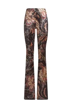 ETRO Abbigliamento,Pantaloni Pantaloni in ciniglia stretch floreale 