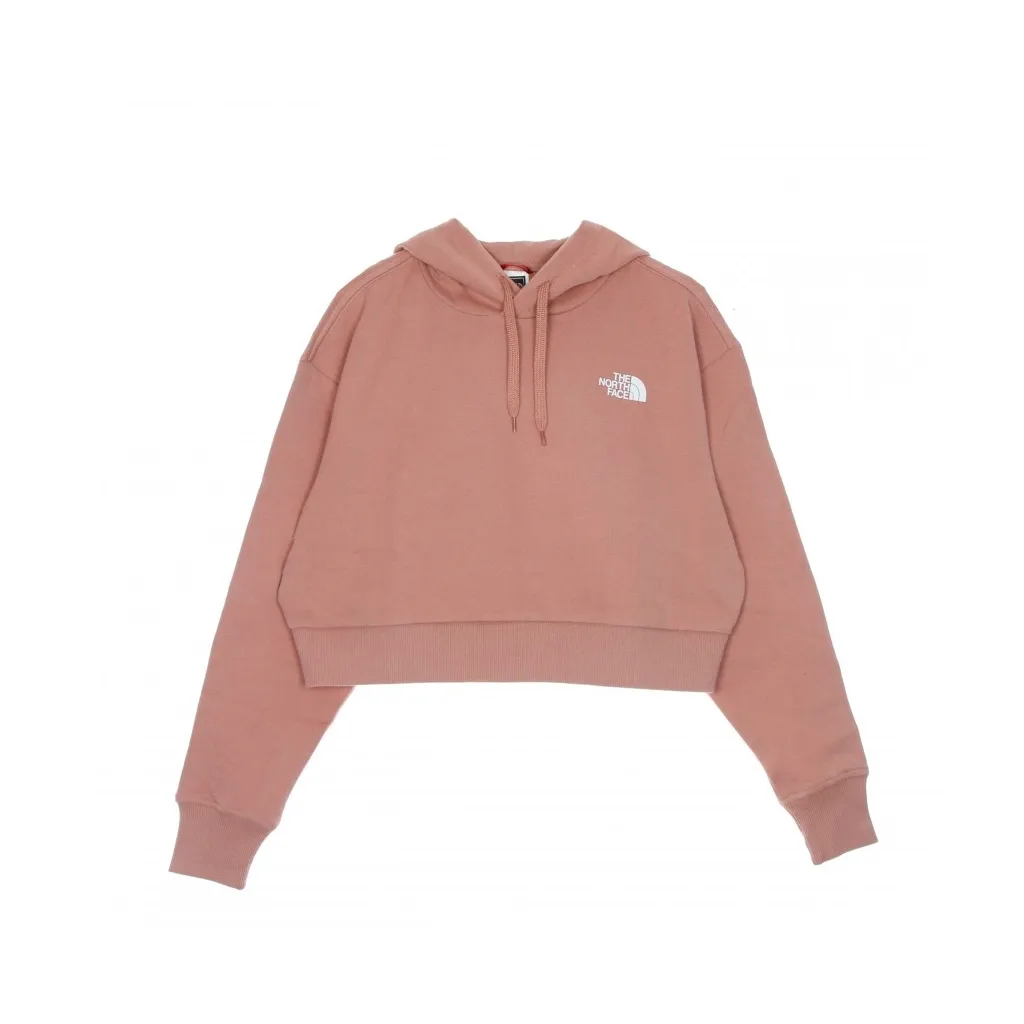 felpa cappuccio corta donna trend crop hoodie ROSE DAWN