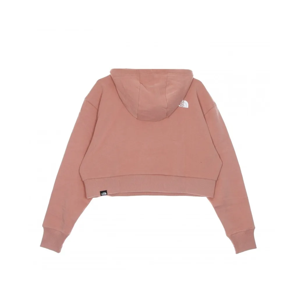 felpa cappuccio corta donna trend crop hoodie ROSE DAWN