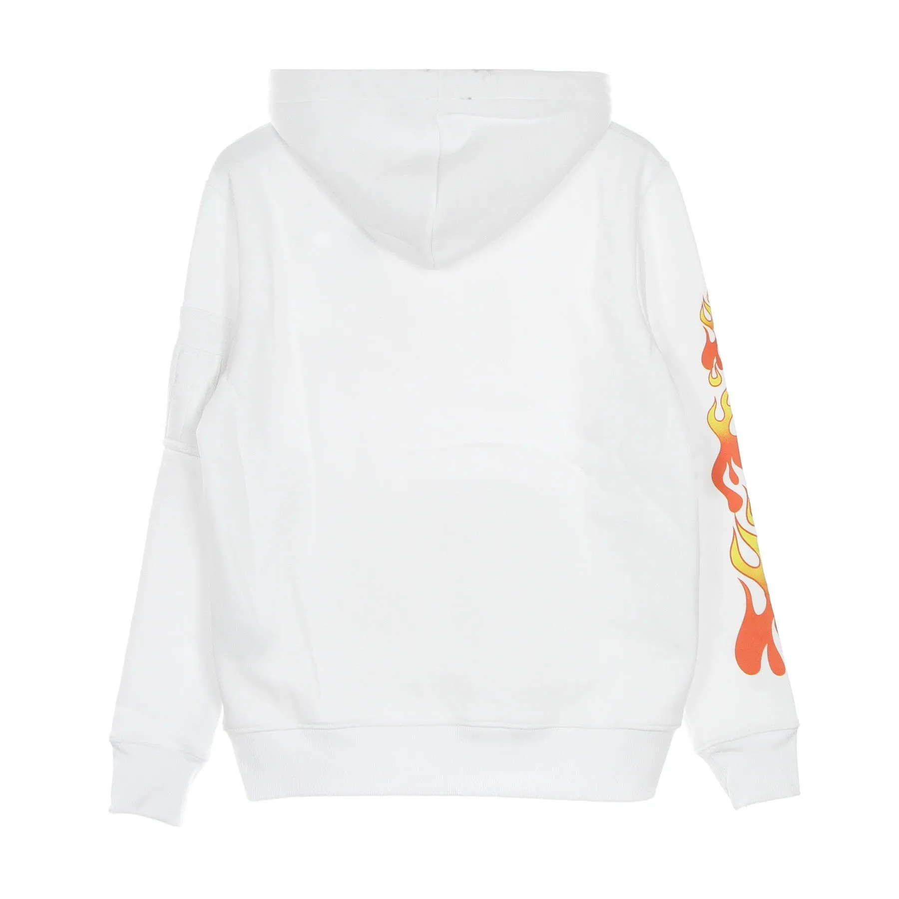 Felpa Cappuccio Uomo Flame Hoody X Hot Wheels White