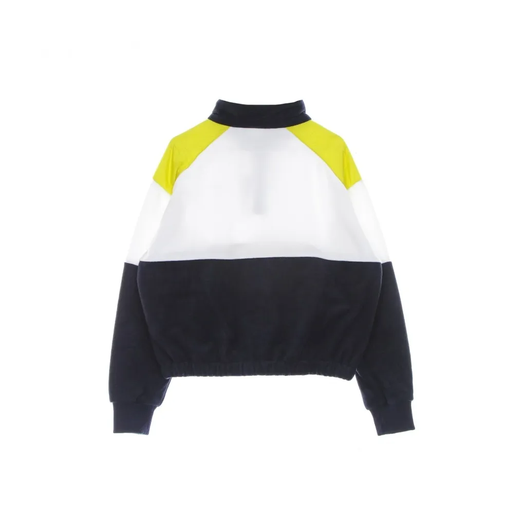 felpa collo alto donna yvonne half zip fleece shirt BLACK IRIS/BRIGHT WHITE/WARM OLIVE