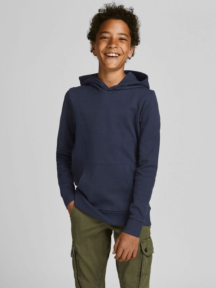 FELPA Ragazzo JACK&JONES 12184813 BASIC SWEAT HOOD NAVY BLAZER