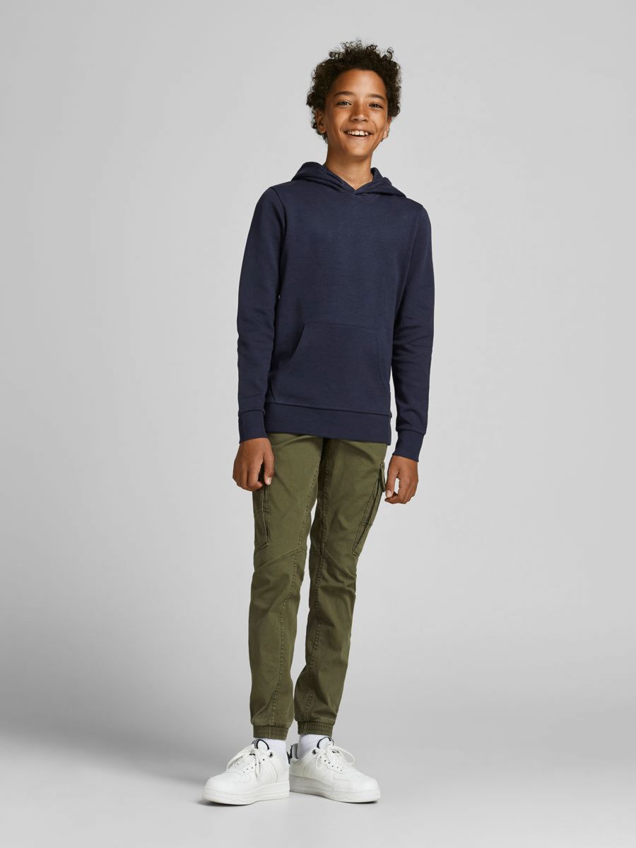 FELPA Ragazzo JACK&JONES 12184813 BASIC SWEAT HOOD NAVY BLAZER