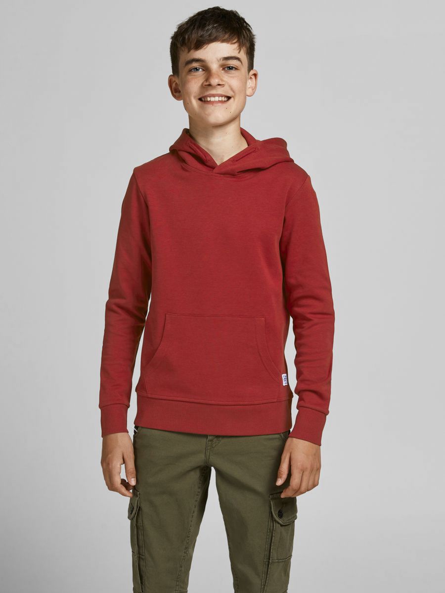 FELPA Ragazzo JACK&JONES 12184813 BASIC SWEAT HOOD RED DAHILA