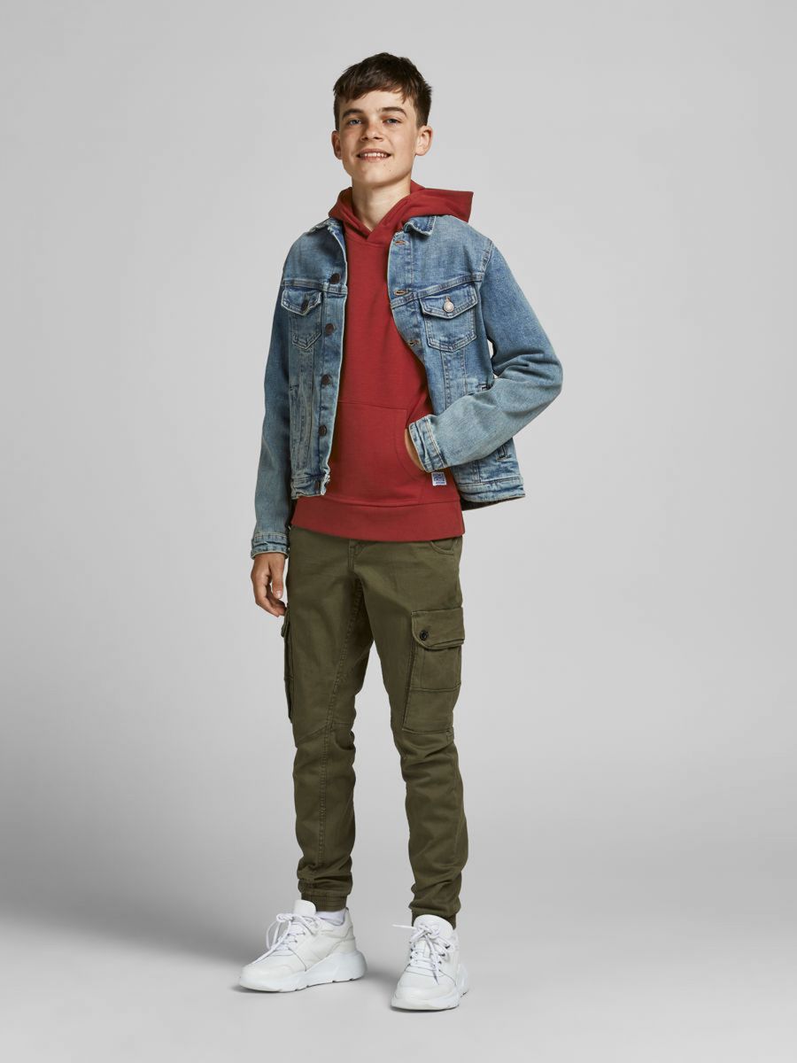 FELPA Ragazzo JACK&JONES 12184813 BASIC SWEAT HOOD RED DAHILA