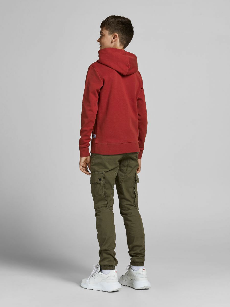 FELPA Ragazzo JACK&JONES 12184813 BASIC SWEAT HOOD RED DAHILA