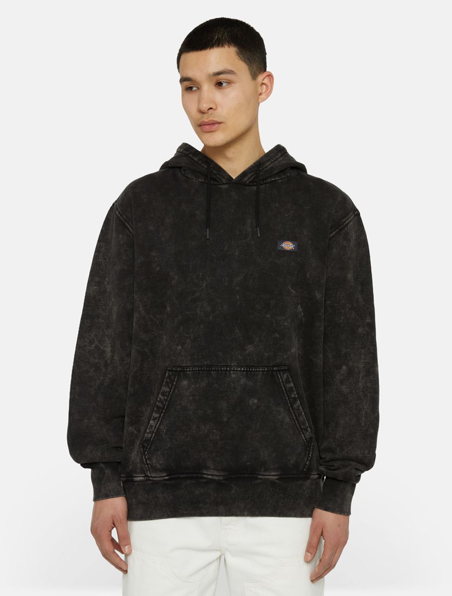 FELPA Uomo DICKIES NEWINGTON HOODIE DBLE  DK0A4YYO H86 DBLE DYE/ACID WASH BLACK