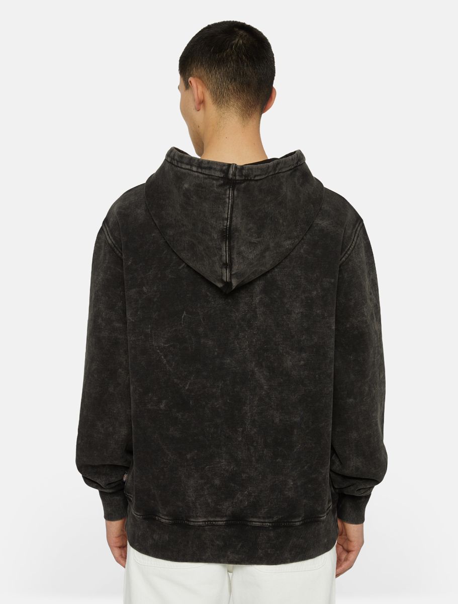 FELPA Uomo DICKIES NEWINGTON HOODIE DBLE  DK0A4YYO H86 DBLE DYE/ACID WASH BLACK
