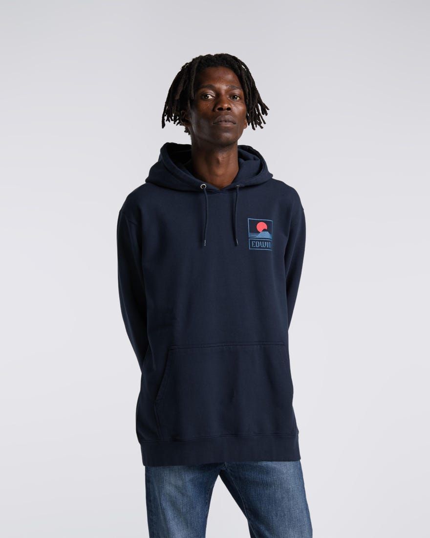 FELPA Uomo EDWIN 45121MC000109 SUNSET ON MT FUJY NYB67 NAVY BLAZER