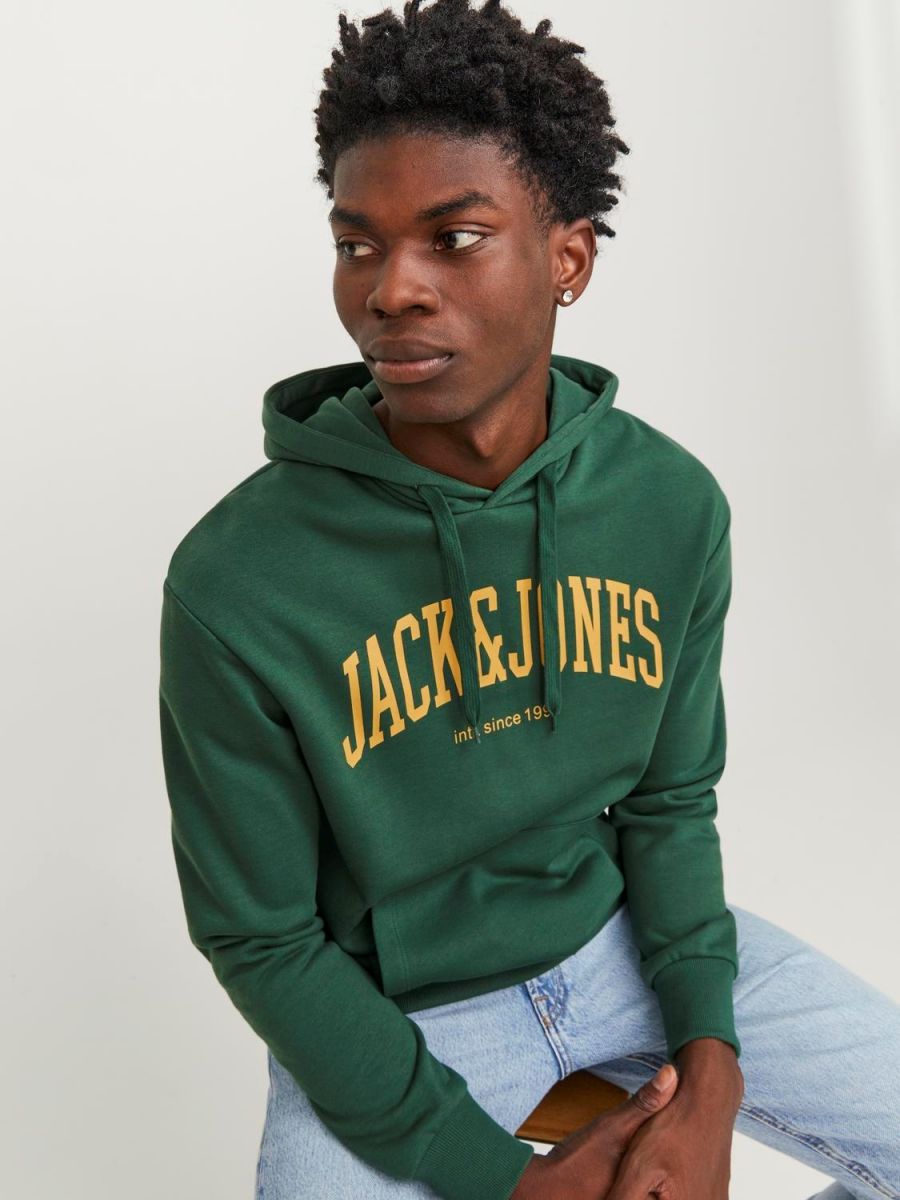FELPA Uomo JACK&JONES 12236513 JJEJOSH DARK GREEN
