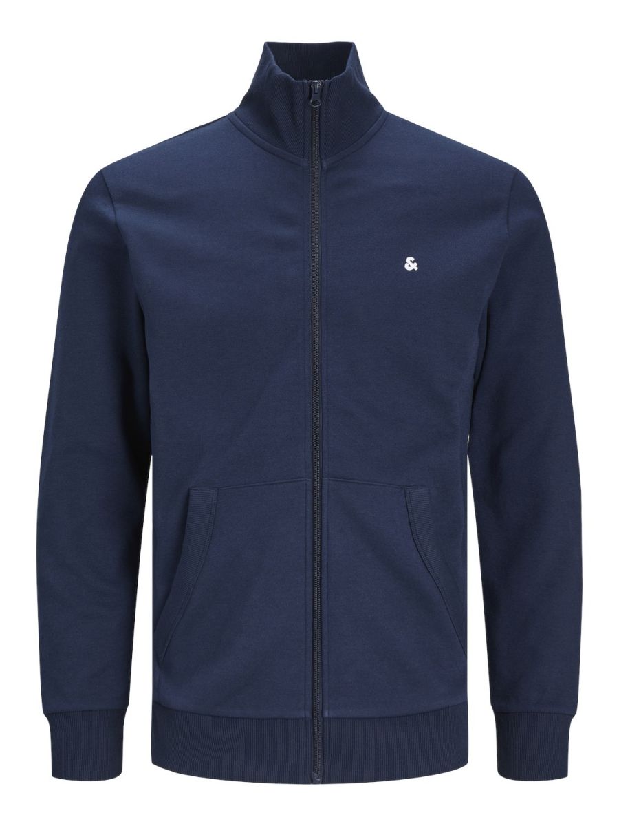FELPA Uomo JACK&JONES 12250737 PAULOS SWEAT ZIP NAVY BLAZER