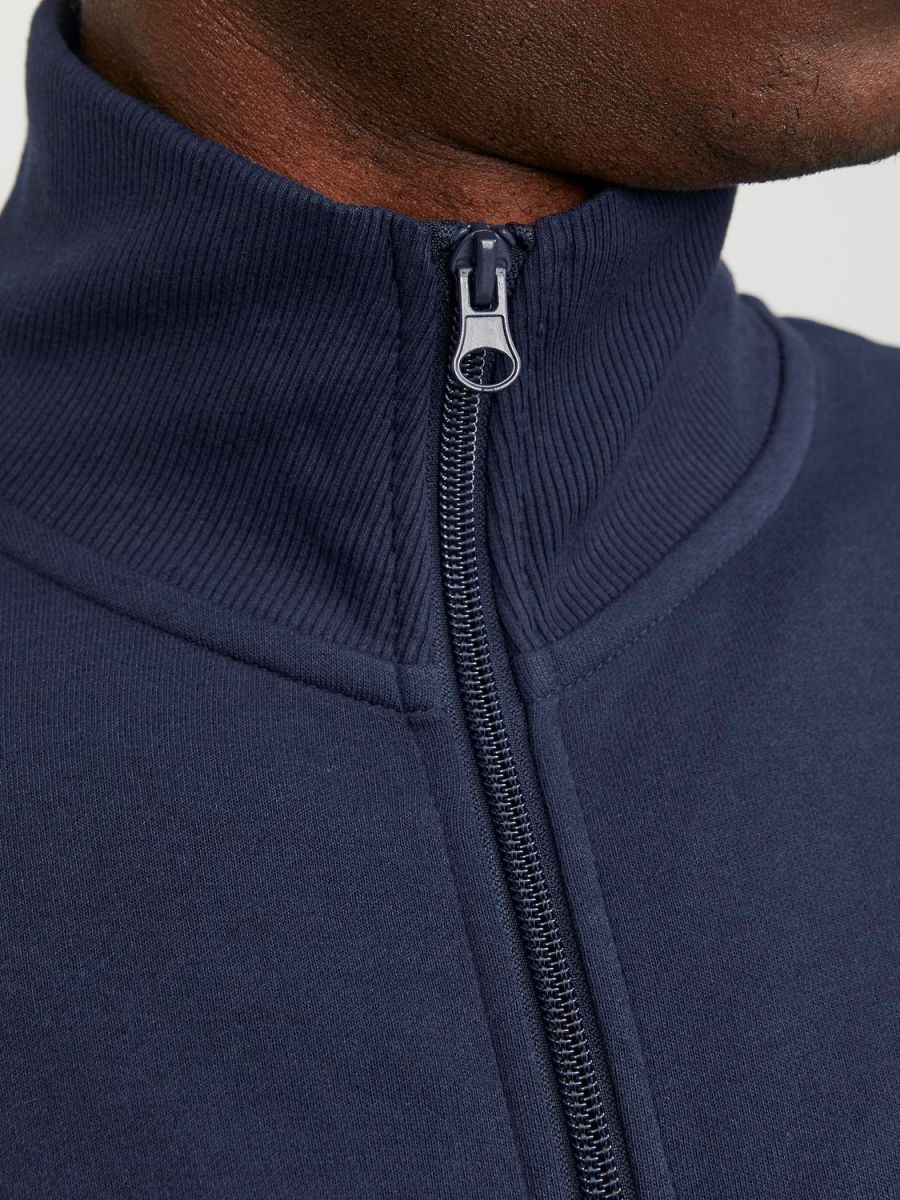FELPA Uomo JACK&JONES 12250737 PAULOS SWEAT ZIP NAVY BLAZER