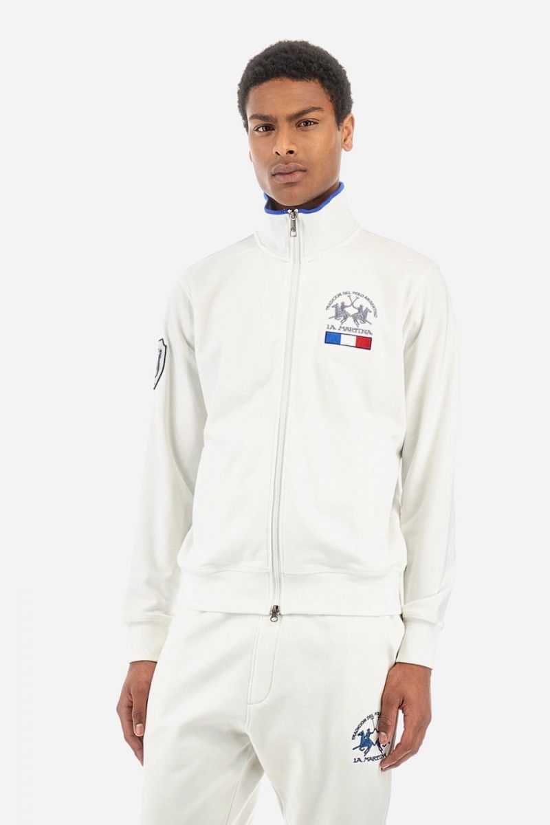 FELPA Uomo LA MARTINA YMF602-FP112 00001 OPTIC WHITE