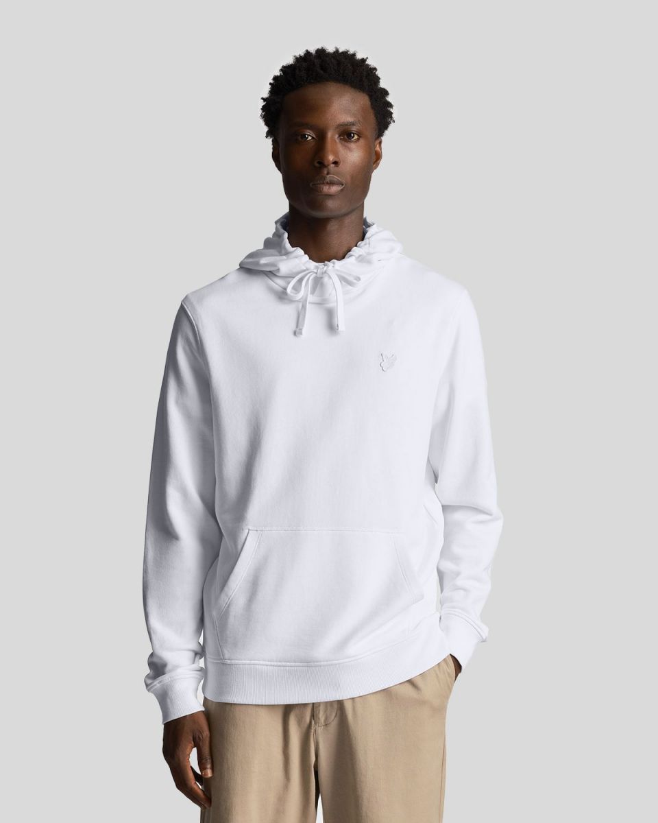 FELPA Uomo LYLE & SCOTT 1874 ML416TON TONAL PULLOVER HOODIE 626 WHITE