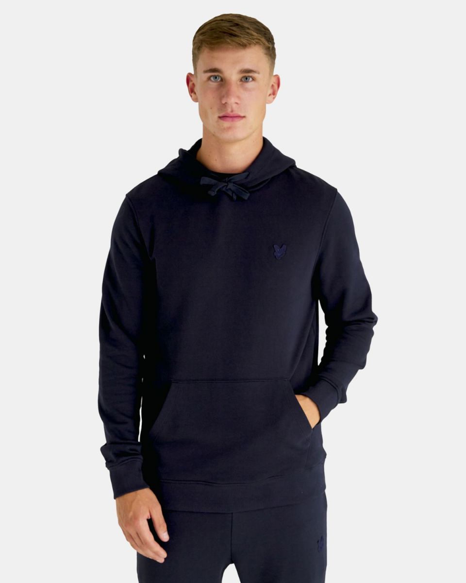 FELPA Uomo LYLE & SCOTT 1874 ML416TON TONAL PULLOVER HOODIE Z27. DARK NAVY