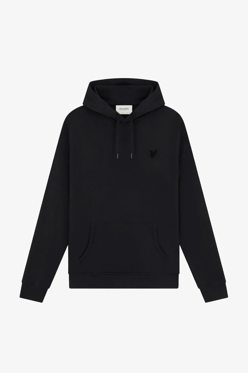 FELPA Uomo LYLE & SCOTT 1874 ML416TON TONAL PULLOVER HOODIE Z86. BLACK