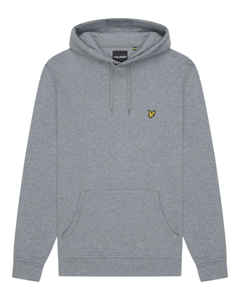 FELPA Uomo LYLE & SCOTT 1874 ML416VOG PULLOVER HOODIE T28 MID GREY MARL