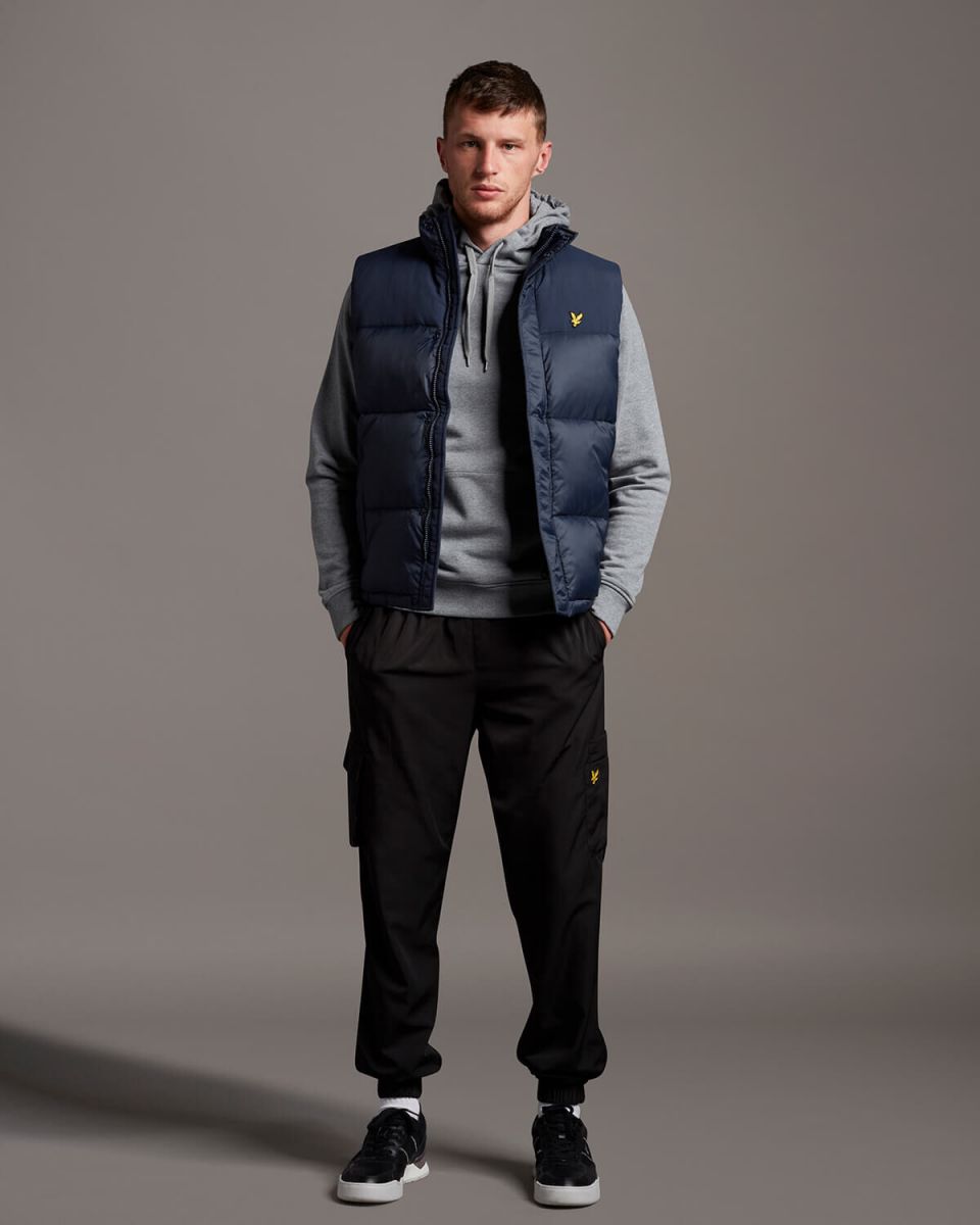 FELPA Uomo LYLE & SCOTT 1874 ML416VOG PULLOVER HOODIE T28 MID GREY MARL