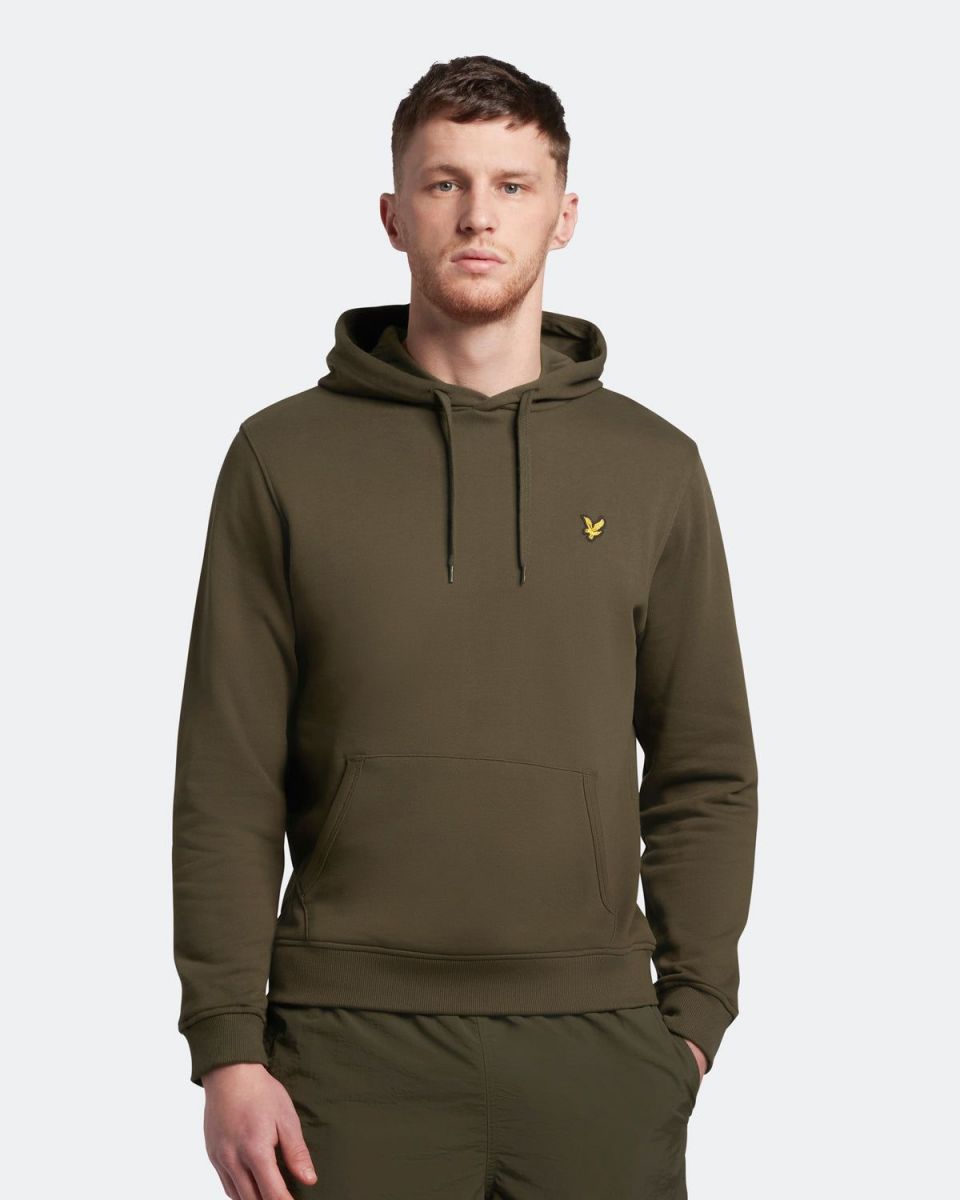 FELPA Uomo LYLE & SCOTT 1874 ML416VOG PULLOVER HOODIE W485 OLIVE