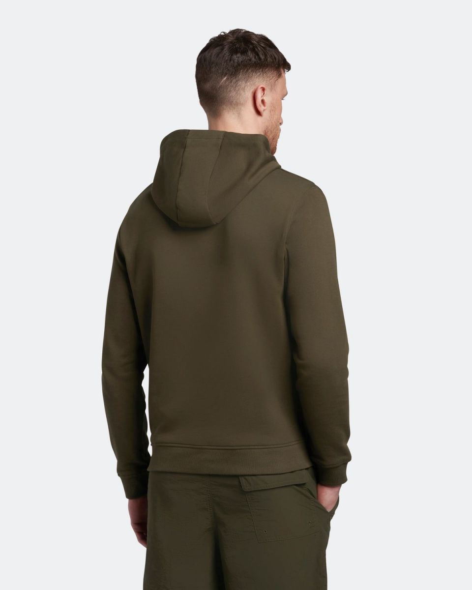 FELPA Uomo LYLE & SCOTT 1874 ML416VOG PULLOVER HOODIE W485 OLIVE