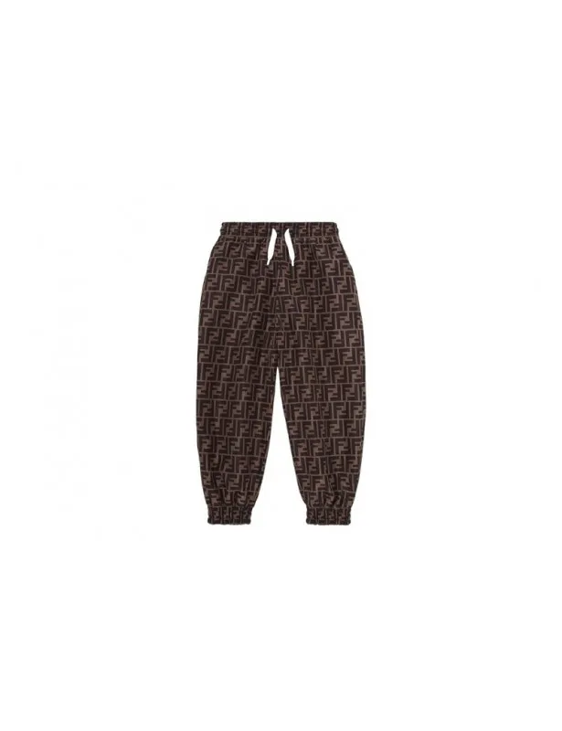 Fendi     Pantalone reversibile nero e con stampa FF Fendi