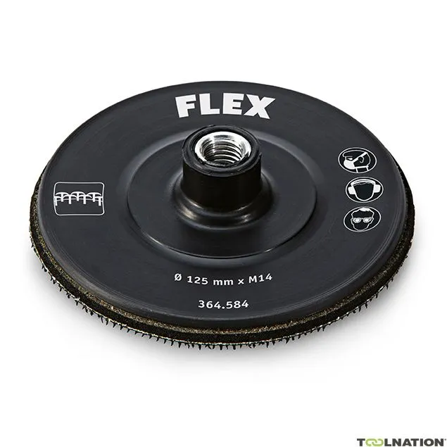 Flex-tools Accessori 364584 Platorello in velcro Ø125 M14 "Gancio"