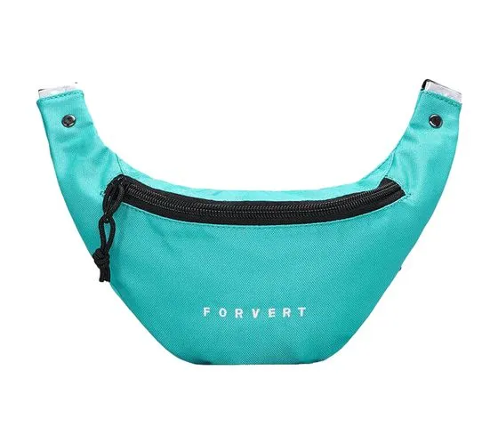 forvert Leon Marsupio Marsupio con marchio ricamato Marsupio a tracolla 169001 Turchese