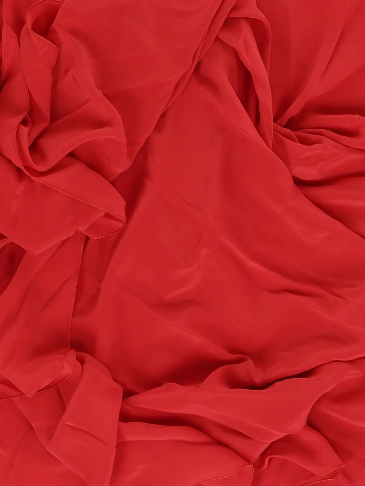 FOULARD ROSSO CON NODI IN SETA