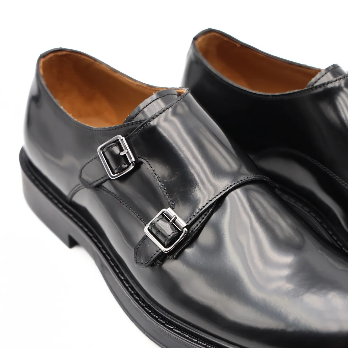 FRANCO FEDELE SLIPON 6555 DUE FIBBIE NERO  