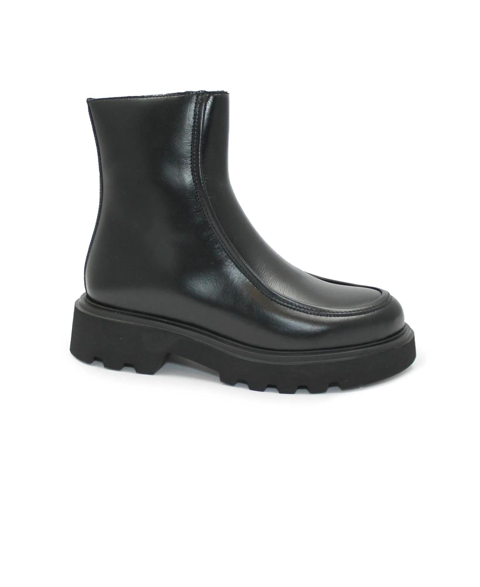FRAU 85N6 nero donna scarpe stivaletti pelle zip ingegnere