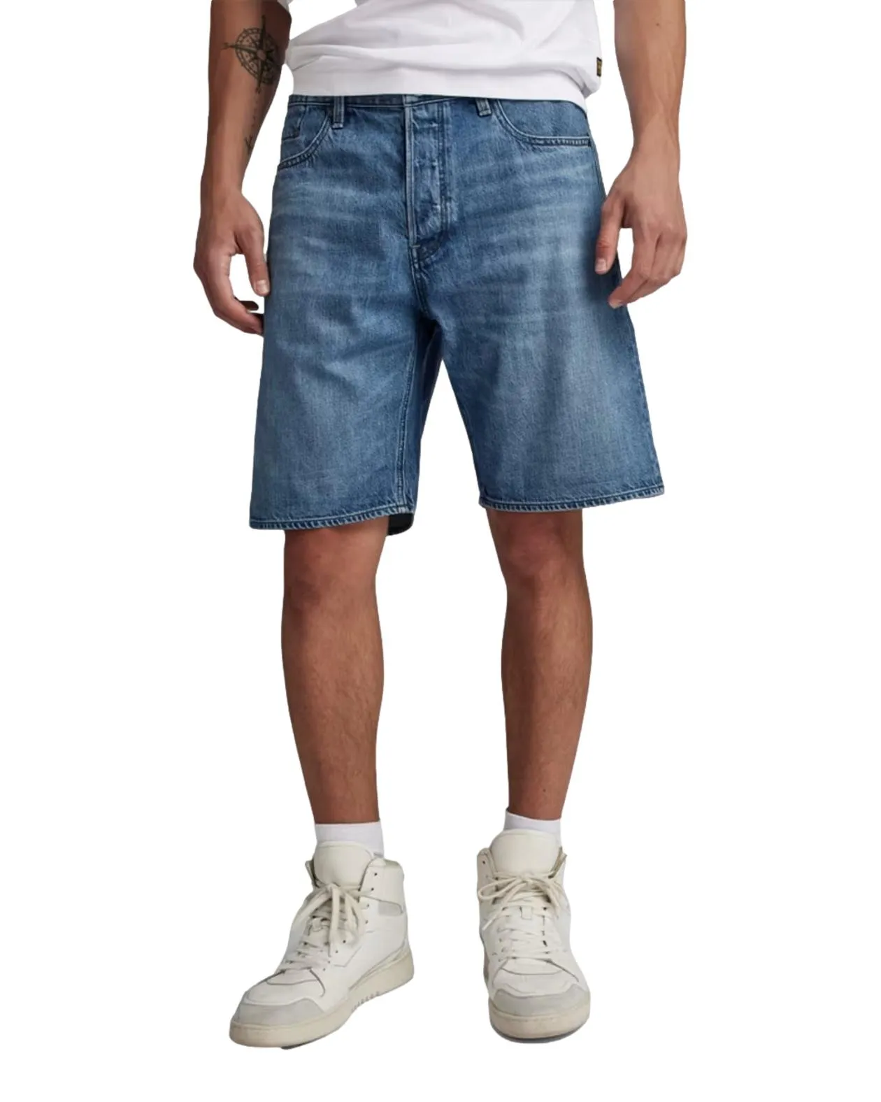 G-star – Shorts in jeans chiaro