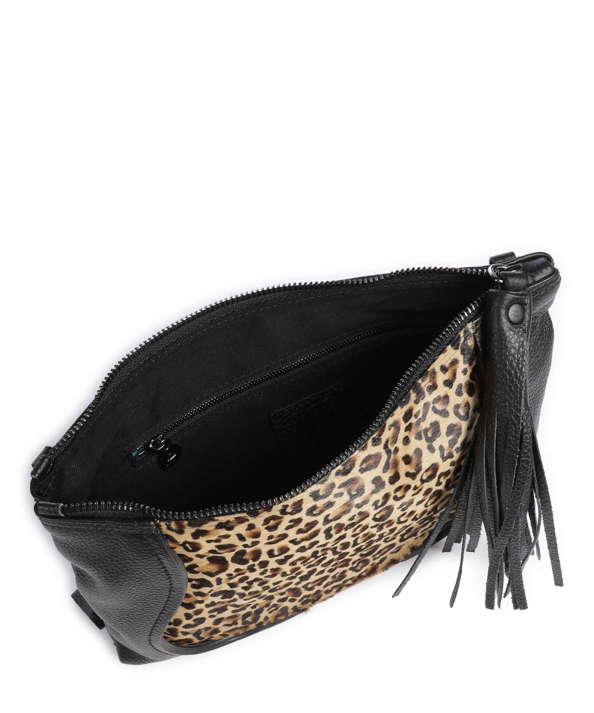  Gabs Texas Beyonce Borsa a spalla pelle di vitello grana, pelliccia nero  