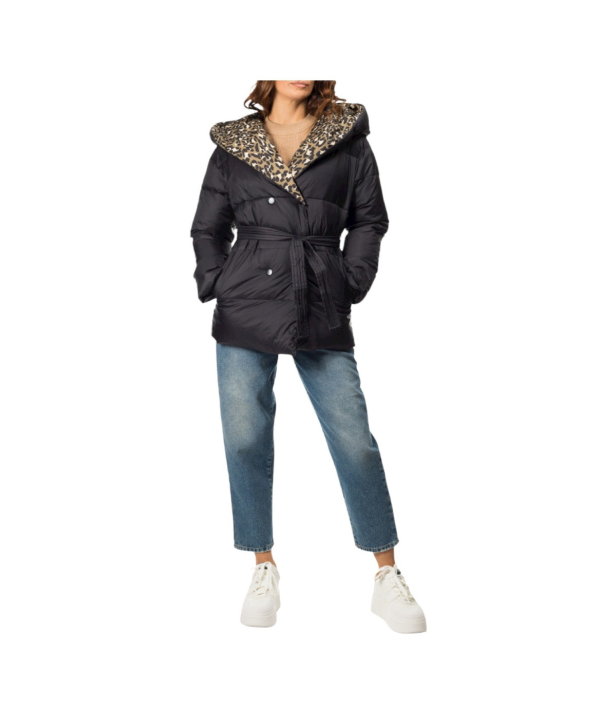 Gaelle Donna Piumino Con Cappuccio