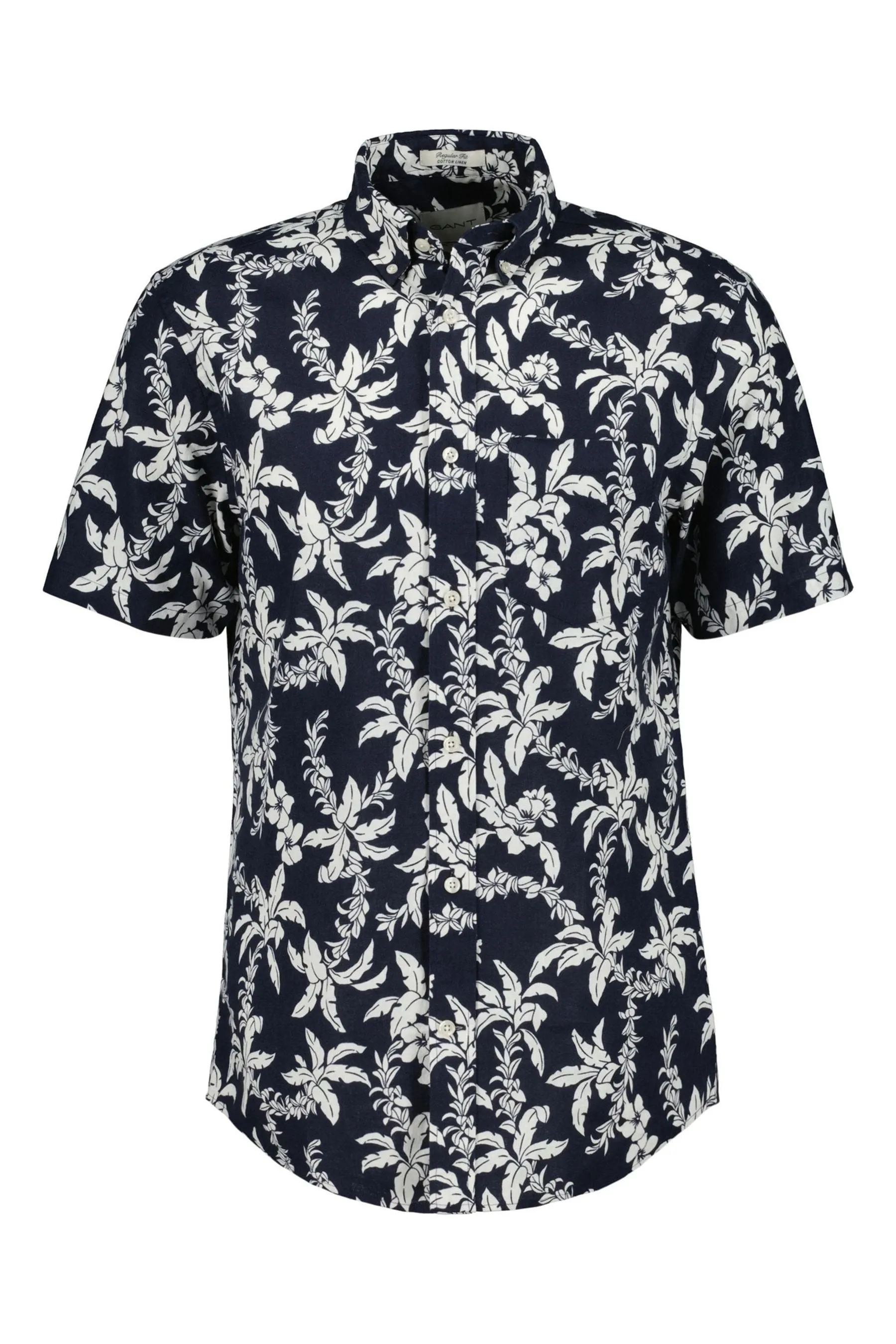 GANT regular  - Camicia in Manica corta e cotone con Stampa di palme    