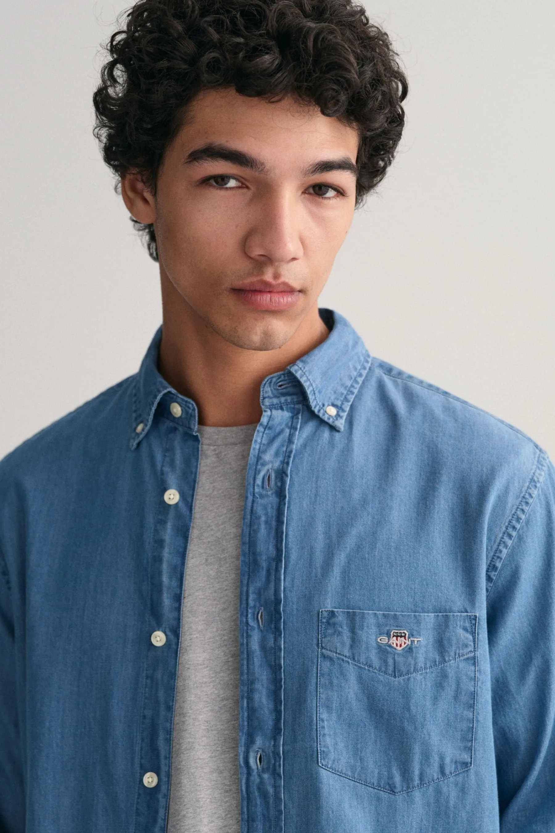 GANT regular  - Vestibilità Denim 100% Cotone Camicia    