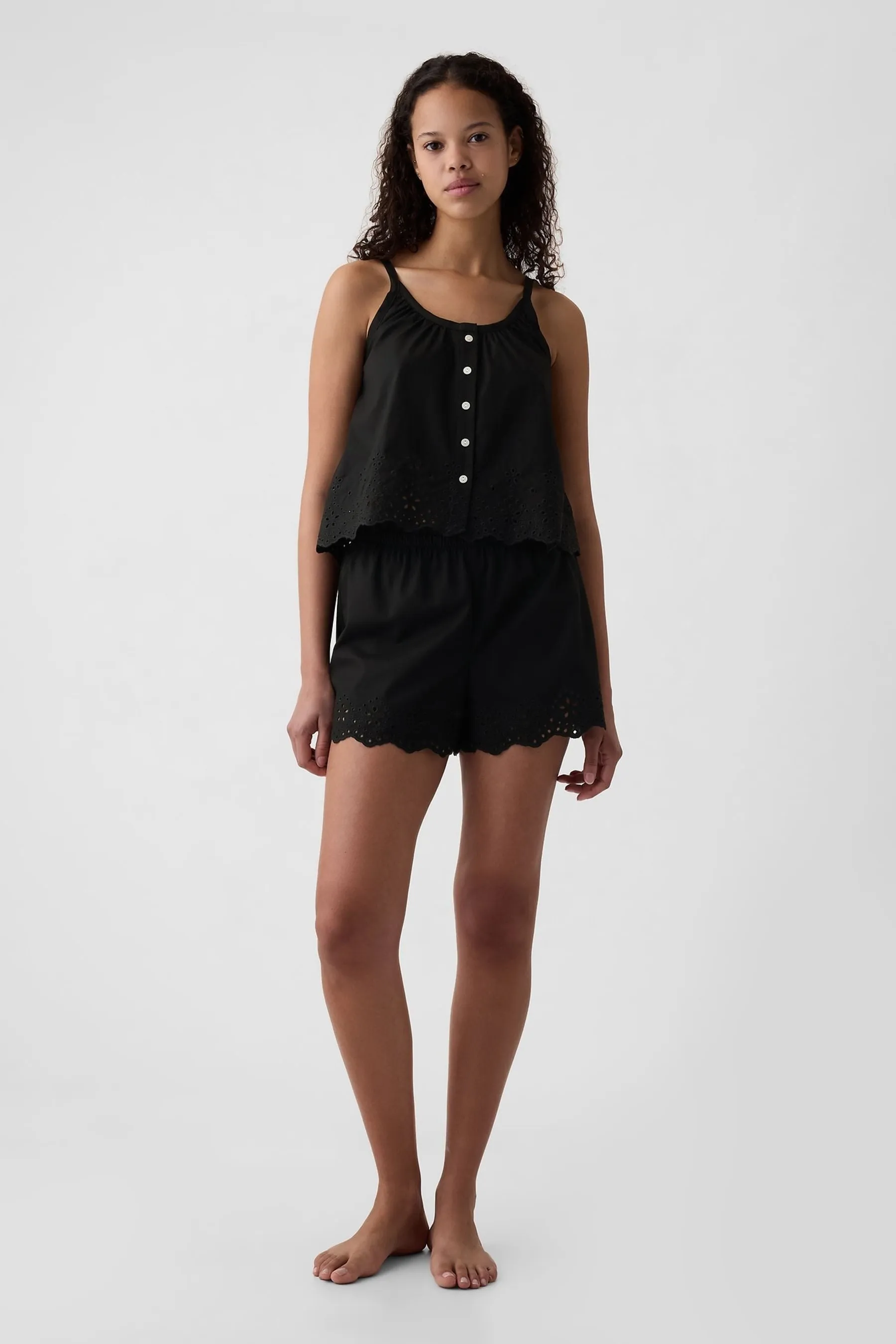 Gap - Shorts del pigiama in popeline con occhielli    