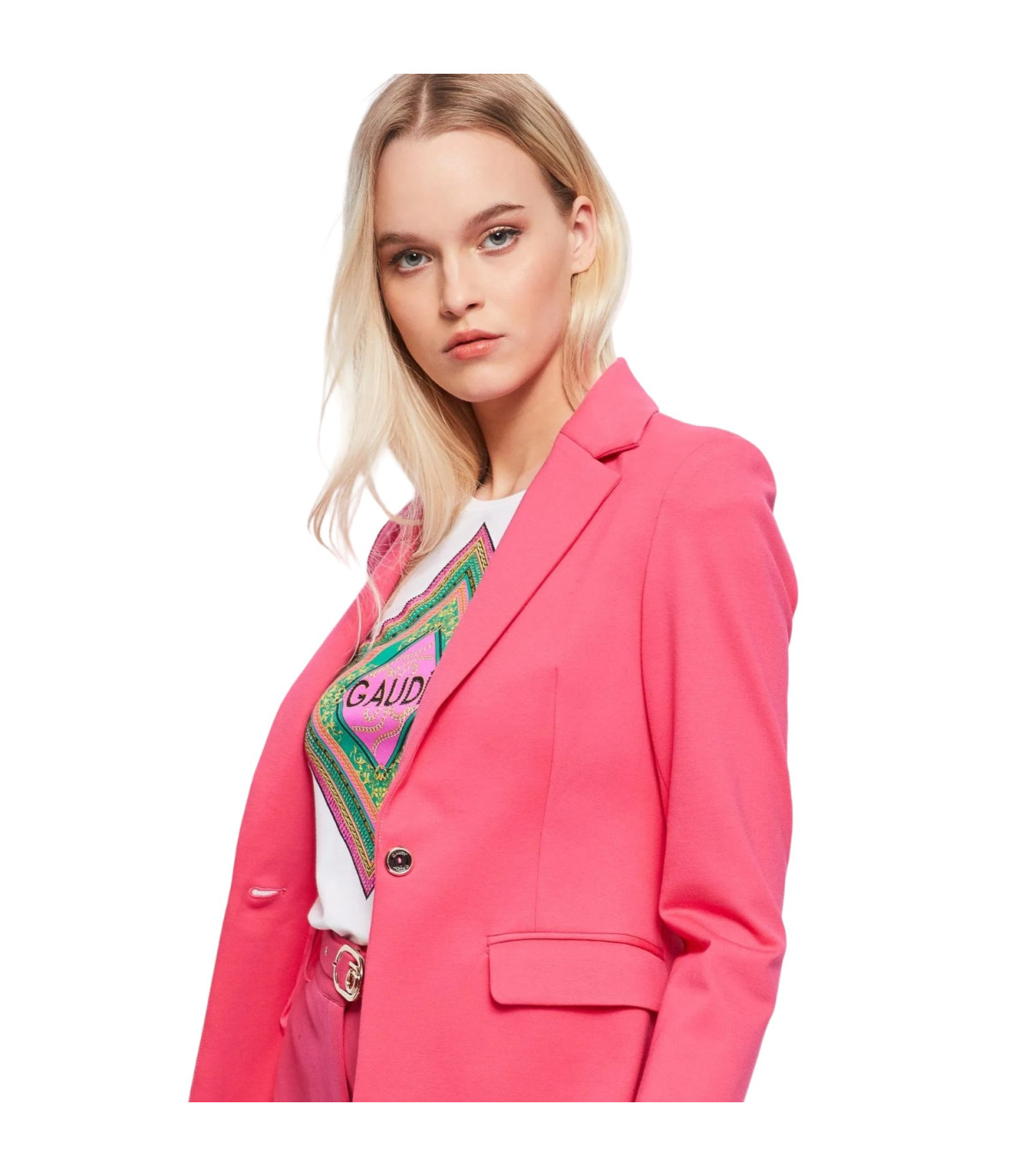 Gaudi Donna Giacca Elegante Blazer Punto Stoffa