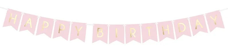 Ghirlanda compleanno fai-da-te rosa 1,75m