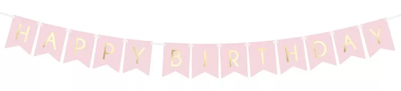 Ghirlanda compleanno fai-da-te rosa 1,75m