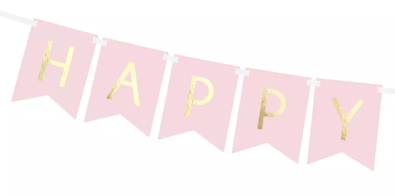 Ghirlanda compleanno fai-da-te rosa 1,75m