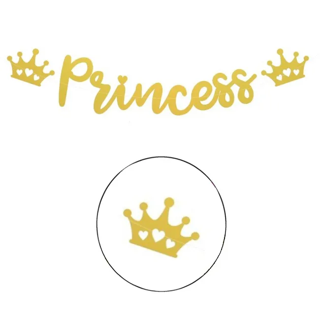 Ghirlanda dorata da principessa metallizzata 2,15 m
