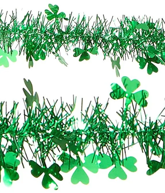Ghirlanda verde con trifogli 2m