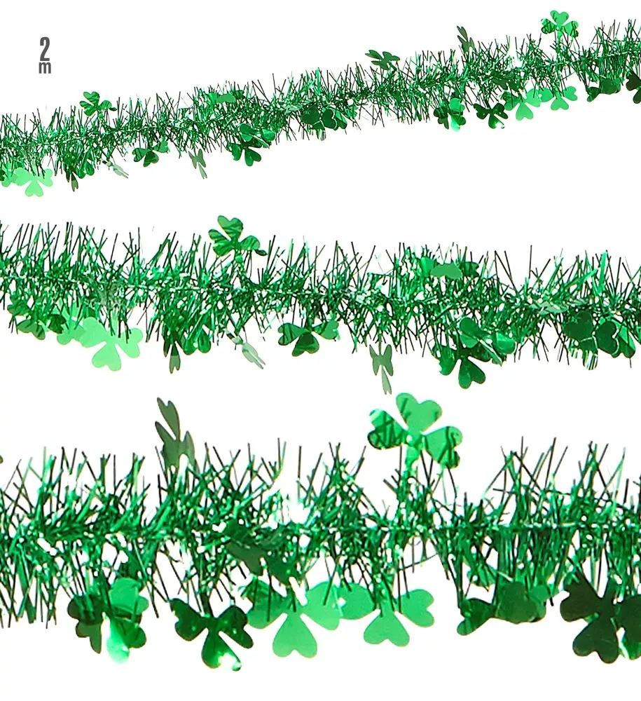Ghirlanda verde con trifogli 2m