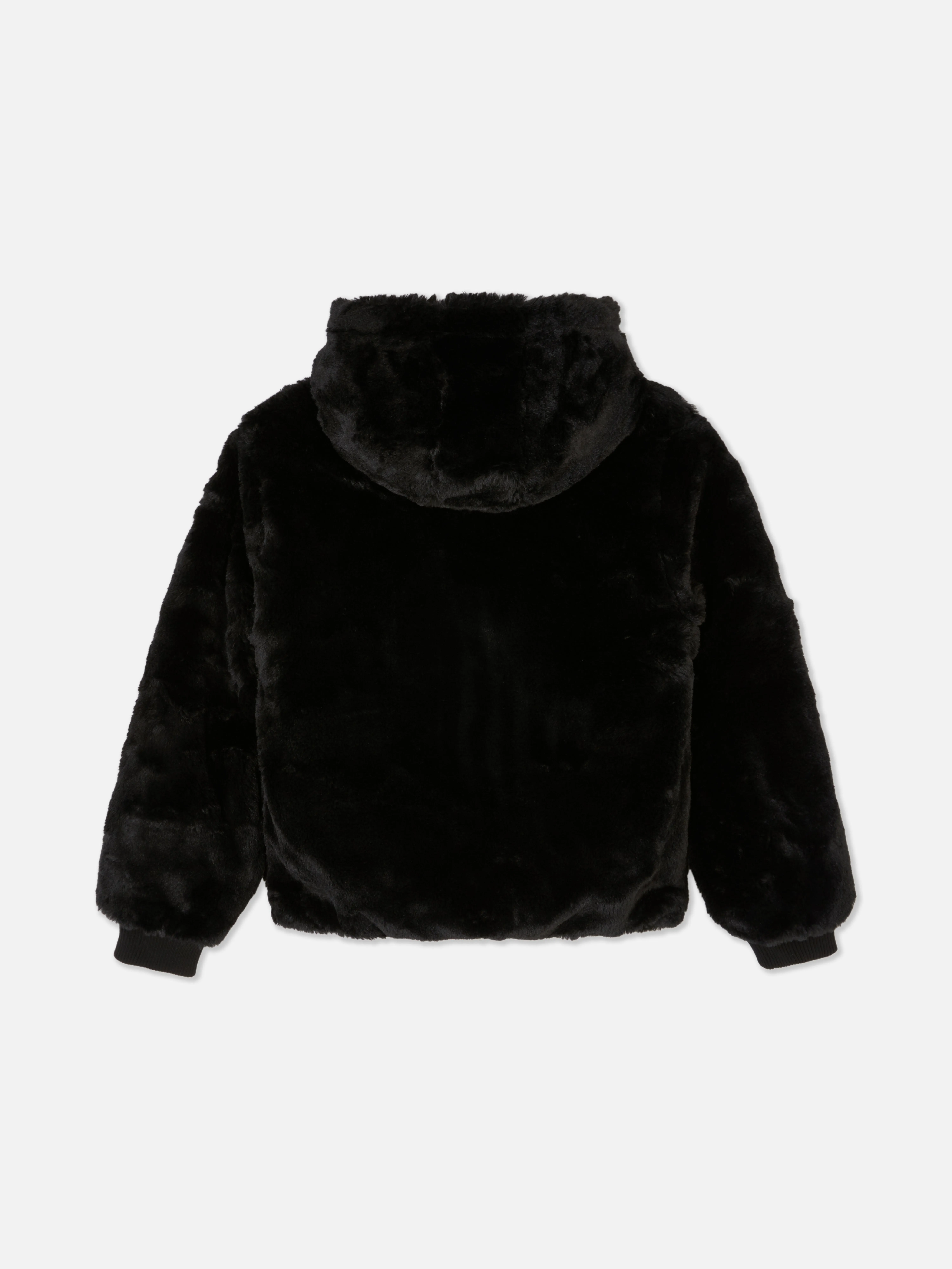 Giacca in pelliccia sintetica con zip