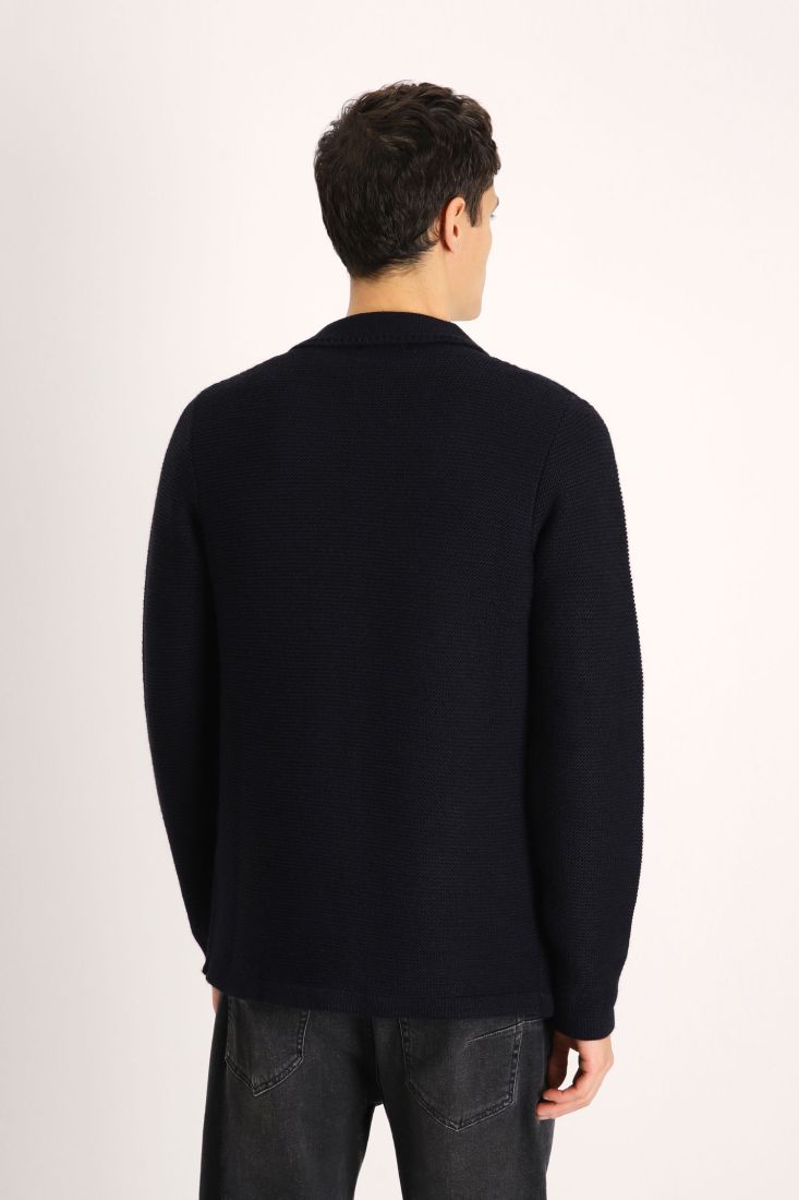 Giacca oversize monocolour con rever classici