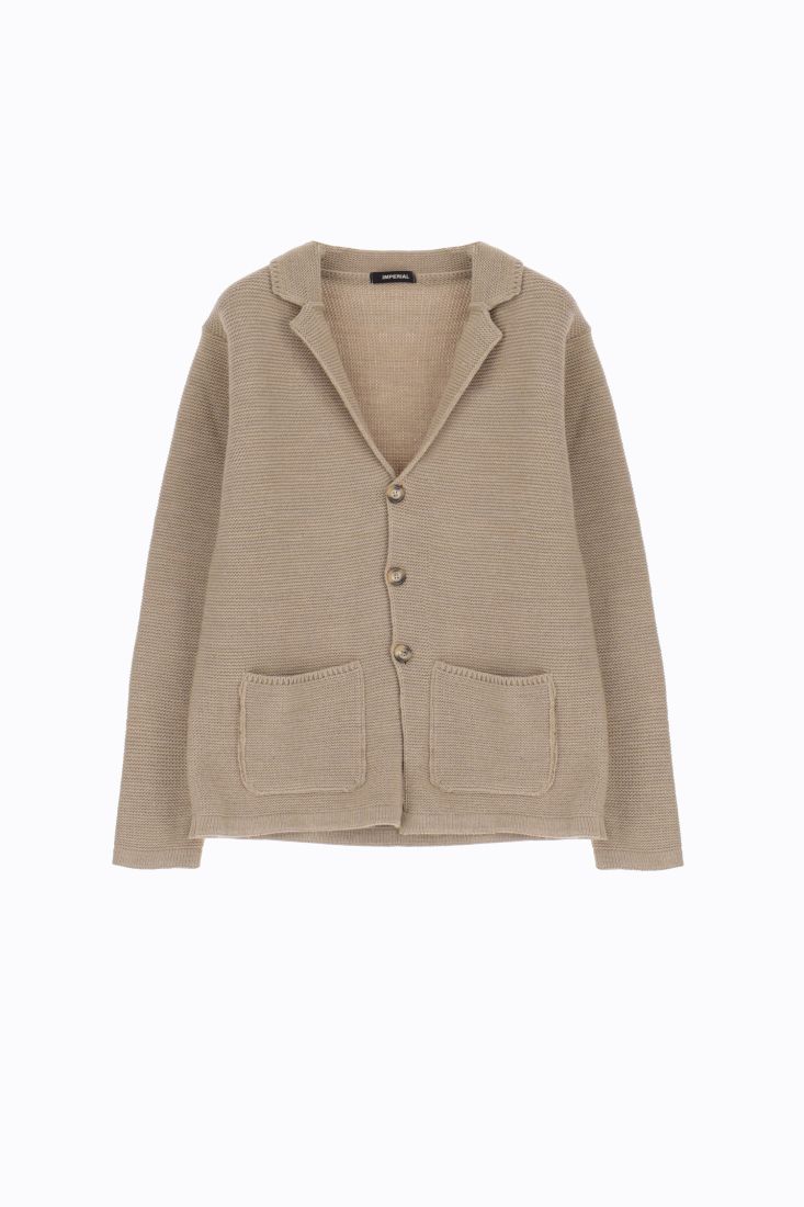 Giacca oversize monocolour con rever classici
