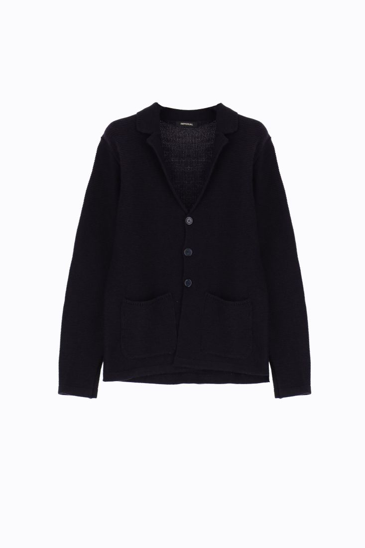 Giacca oversize monocolour con rever classici