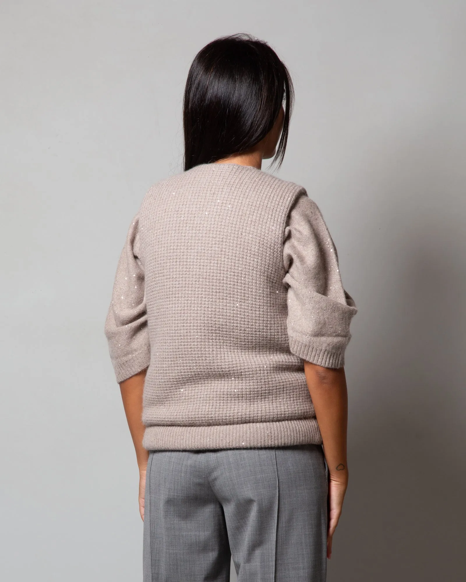 Gilet in cashmere e seta