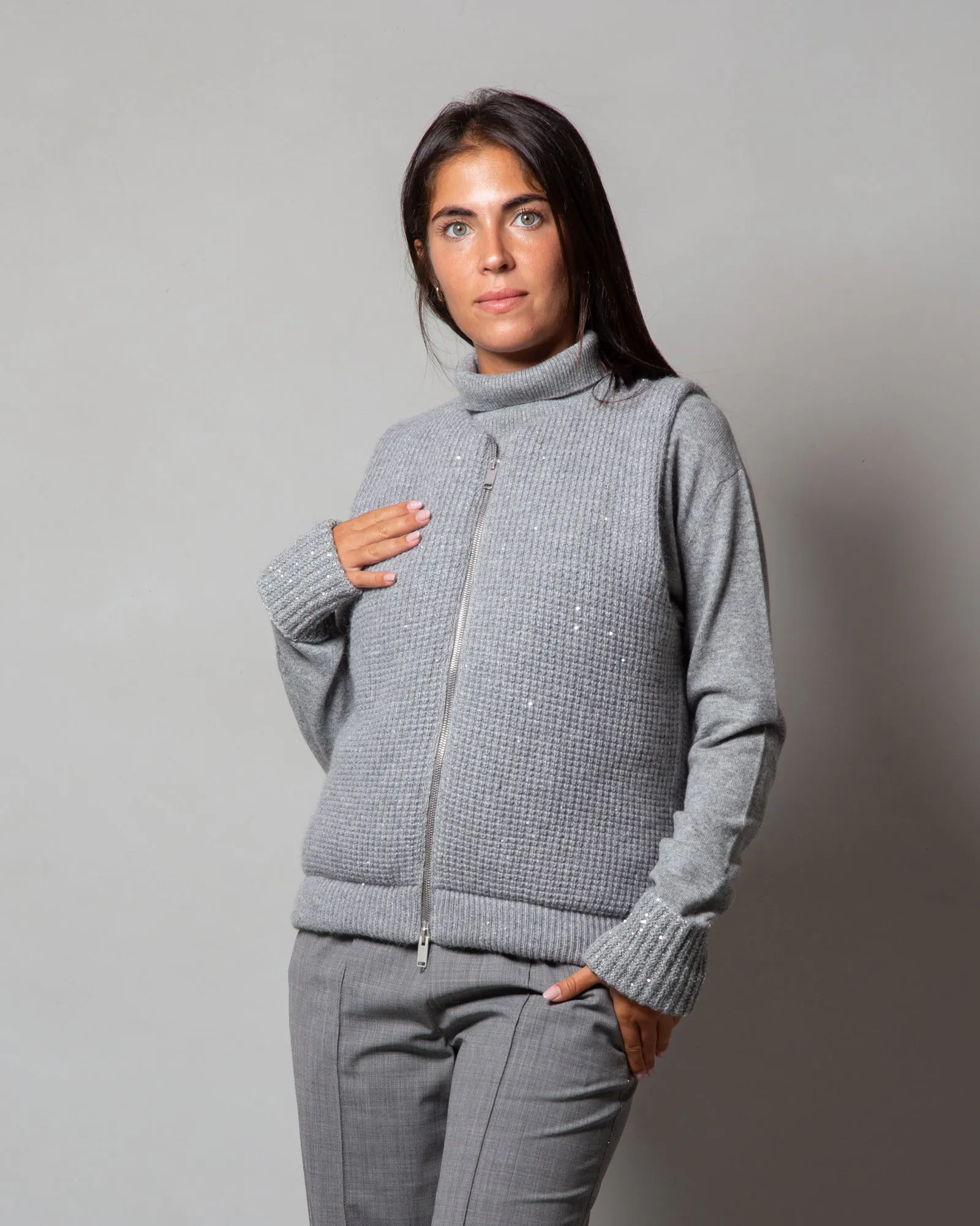 Gilet in cashmere e seta