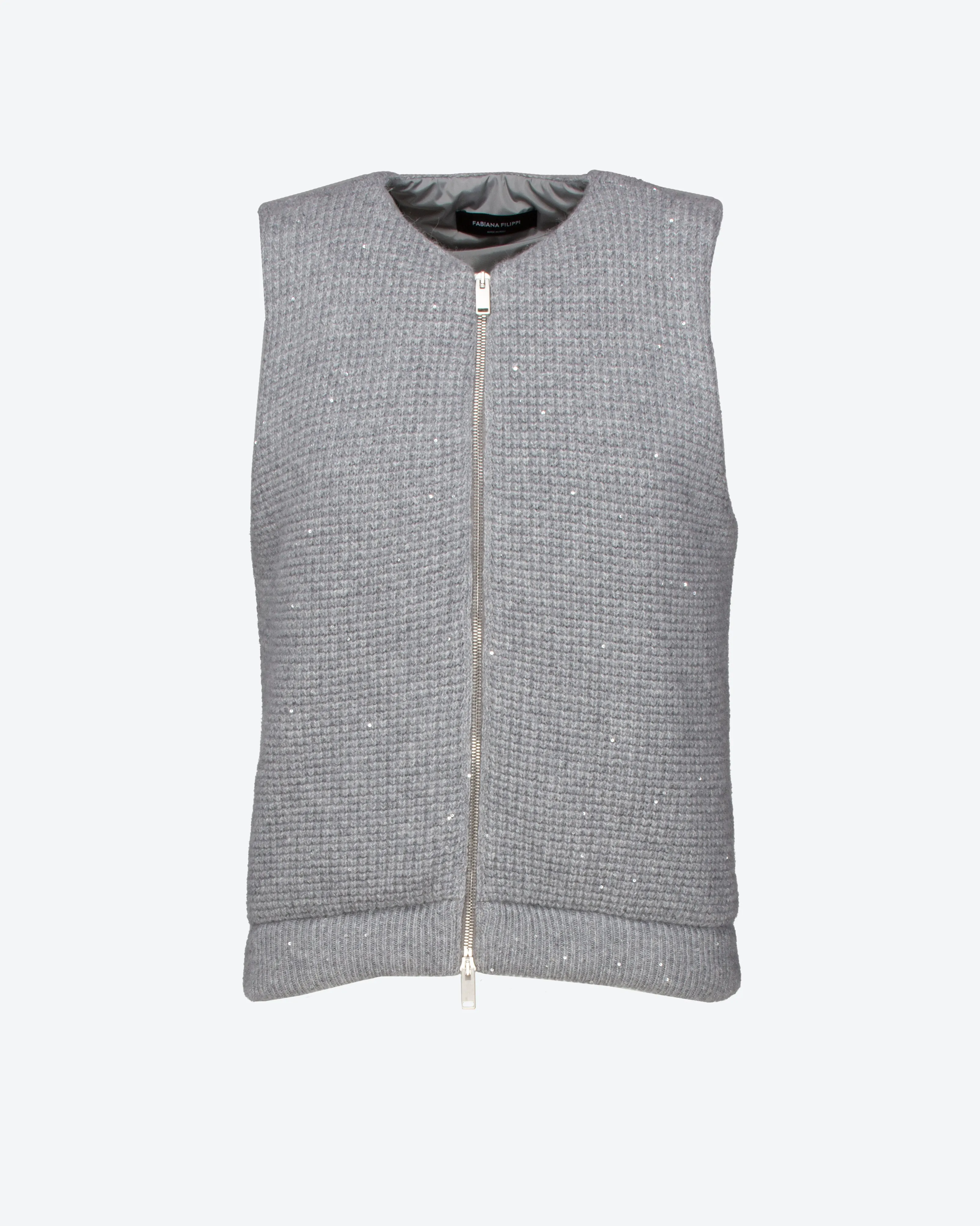Gilet in cashmere e seta